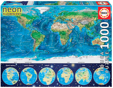 WORLD MAP NEON