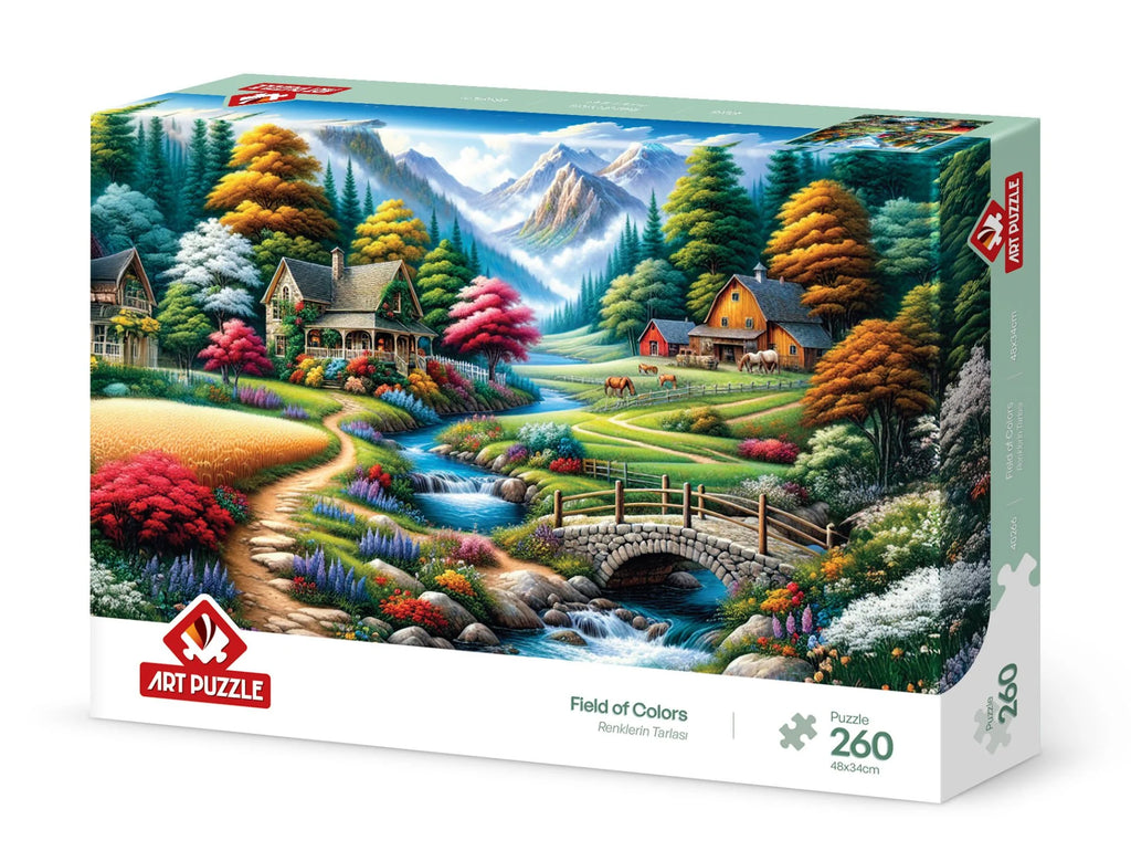 Field of Colors | Brand Art PuzzleProduct Code: 40266Barcode Number: 8682450145054Number of 260-piece puzzleProduct Dimensions: 48 x 34 cmBox Dimensions: 33.5 x 23.5 x 4.5 cmProduct Weight: 710 gRecommended Age Group: 8 years and abovePuzzle Glue: Not in