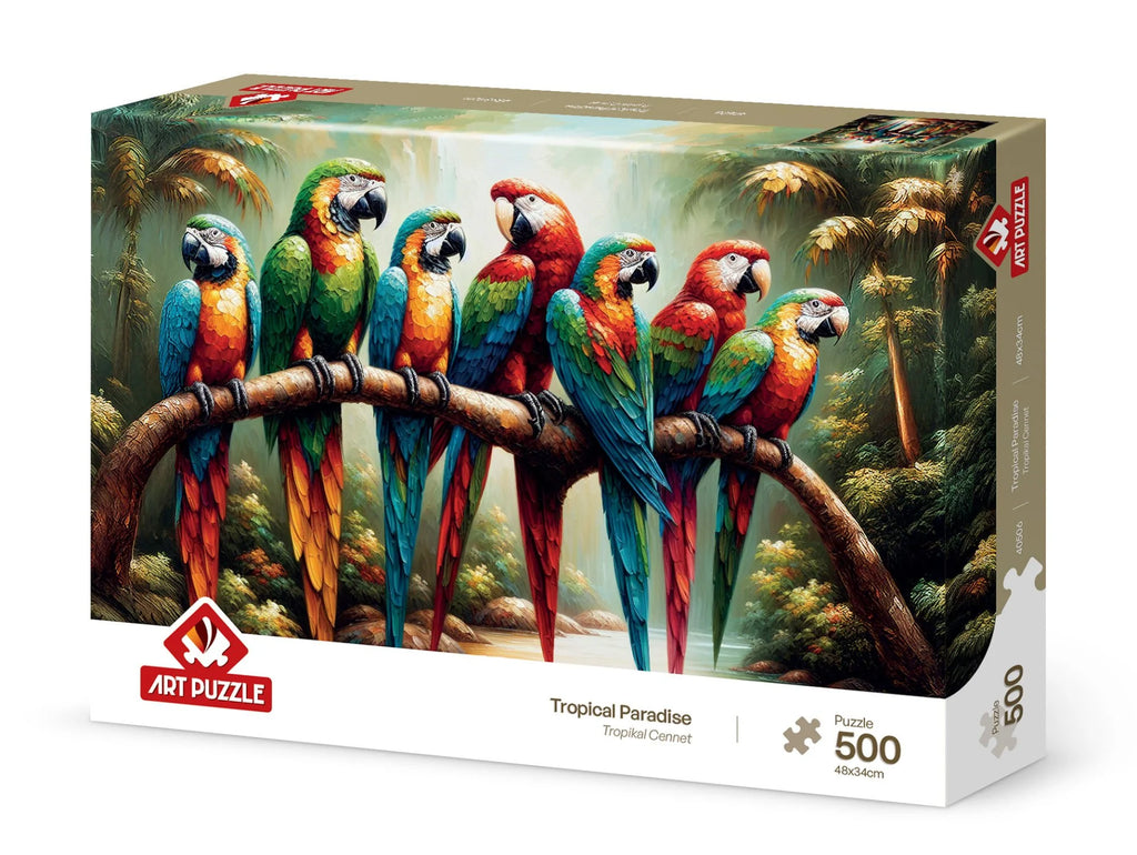 Tropical Paradise | Brand Art PuzzleProduct Code: 40506Barcode Number: 8682450146723Number of 500-piece puzzleProduct Dimensions: 48 x 34 cmBox Dimensions: 33.5 x 23.5 x 4.5 cmProduct Weight: 710 gRecommended Age Group: 8 years and abovePuzzle Glue: Not 