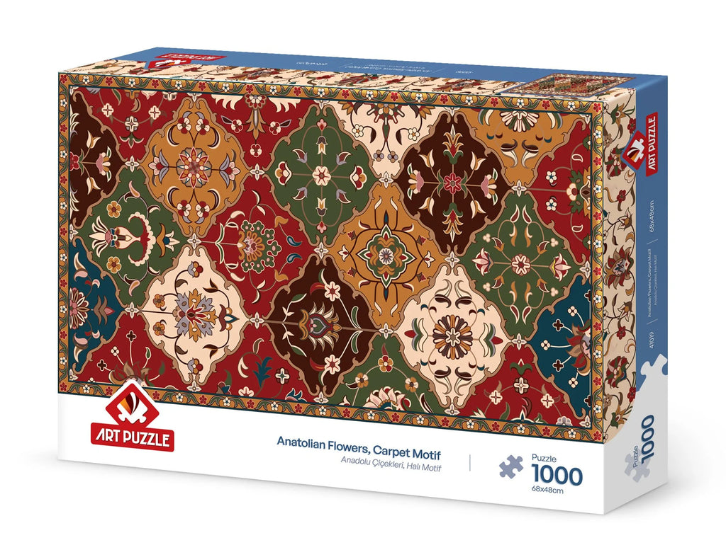 Anatolian Flowers, Carpet Motif | Number of Pieces | art puzzle | Puzzle Anatolian Flowers, Carpet Motif | Number of Pieces | art puzzle | Puzzle