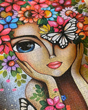 Lady with Flowers - Magnolia Puzzle