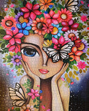 Lady with Flowers - Magnolia Puzzle