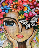 Lady with Flowers - Magnolia Puzzle