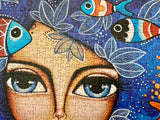 Lady with Fish - Magnolia Puzzle