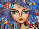 Lady with Fish - Magnolia Puzzle