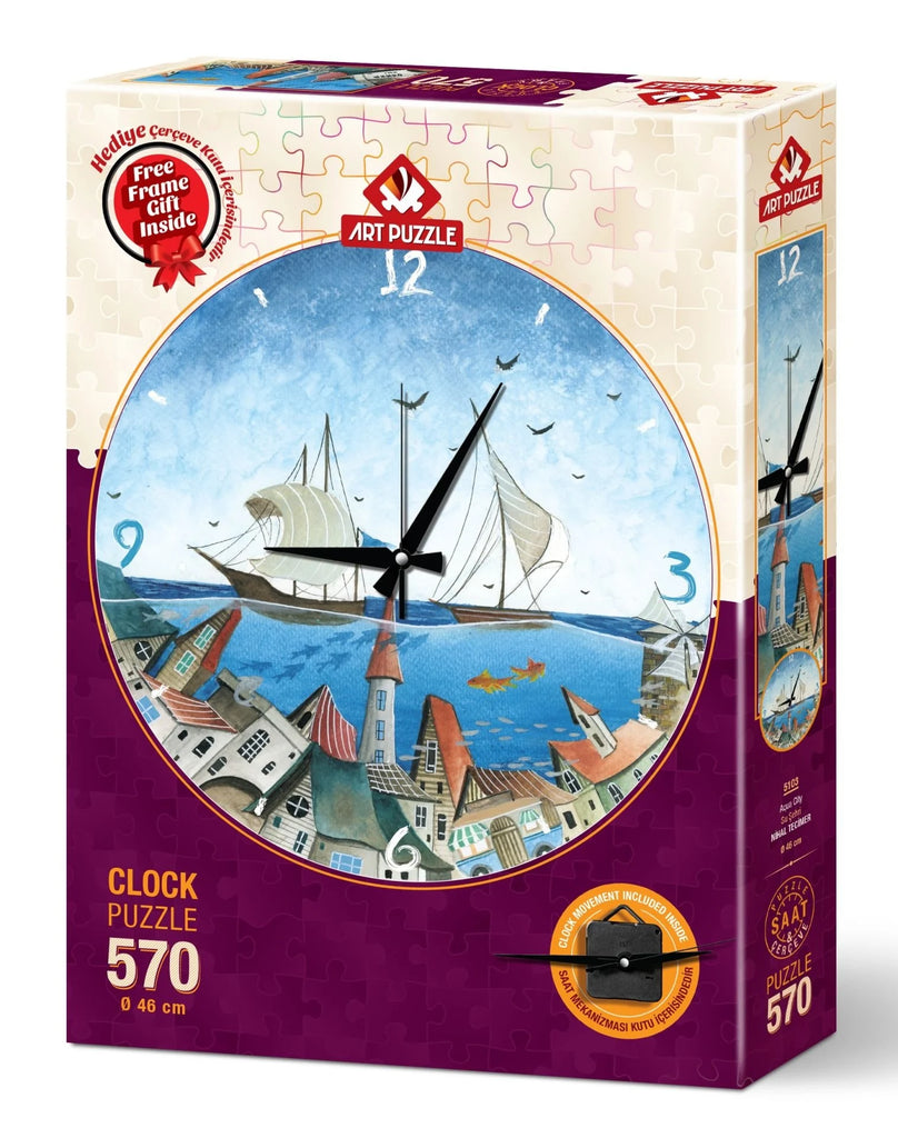 Aqua City - Clock Puzzle | Number of Pieces | art puzzle | Puzzle Aqua City - Clock Puzzle | Number of Pieces | art puzzle | Puzzle