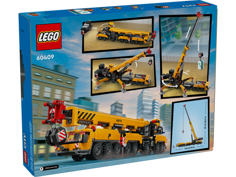 LEGO City Yellow Mobile Construction Crane 60409 - Heavy Machinery Set