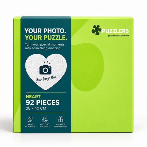 Custom heart puzzle 92 pieces personalized box