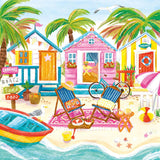 Beach Huts - Magnolia Puzzle