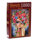 Lady with Flowers - Magnolia Puzzle