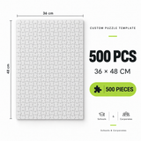 500 piece custom puzzle template 36 x 48 cm