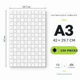 A3 custom puzzle template 42 x 29.7 cm 150 pieces
