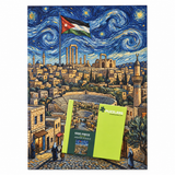 Overhead view of Starry Amman 1000-piece puzzle and box