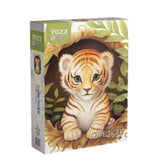 Box of Yazzzy toys featuring a tiger design on a white background