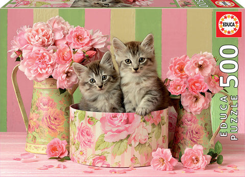 KITTENS WITH ROSES