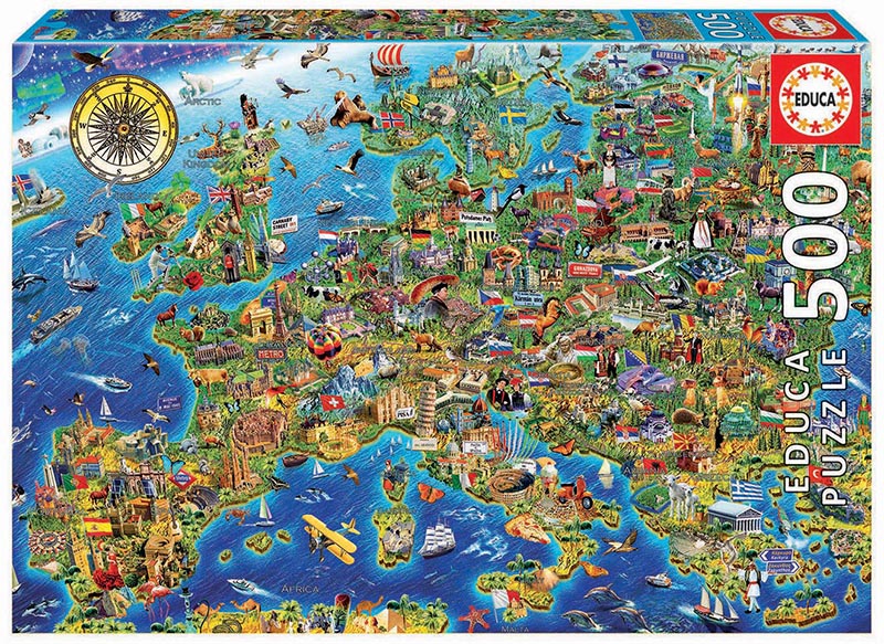 خريطة أوروبية مجنونة | Puzzle | educa خريطة أوروبية مجنونة | Puzzle | educa