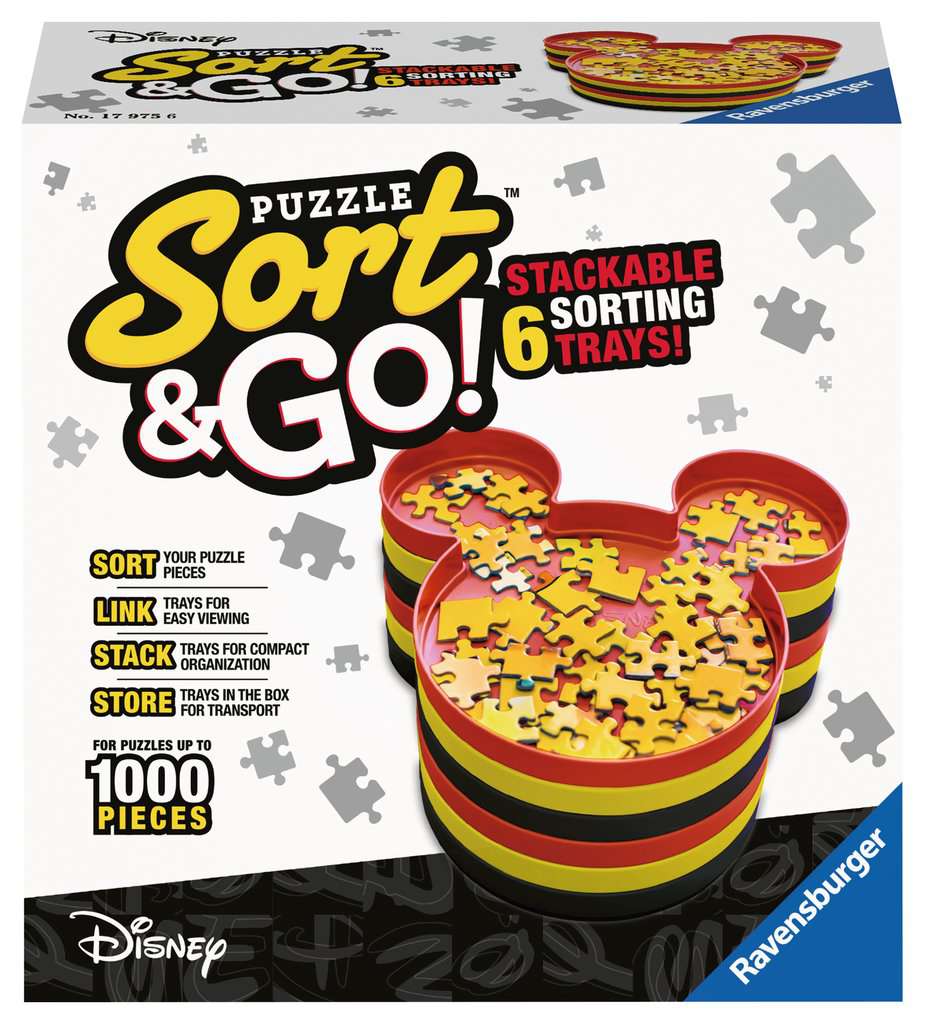 Disney Mickey Mouse Sort & Go! Stacking Sorting Trays | Puzzle | Ravensburger Disney Mickey Mouse Sort & Go! Stacking Sorting Trays | Puzzle | Ravensburger