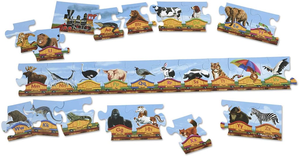 Alphabet Train Floor 28pc Floor Puzzle | Puzzle | Melissa & Dough Alphabet Train Floor 28pc Floor Puzzle | Puzzle | Melissa & Dough