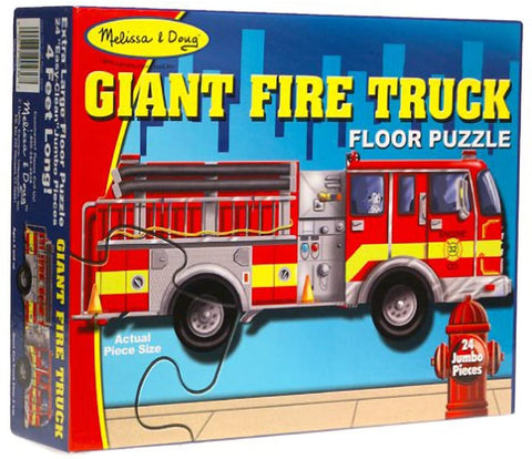 Giant Fire Truck: 24-Piece Floor Puzzle - Puzzlers Jordan