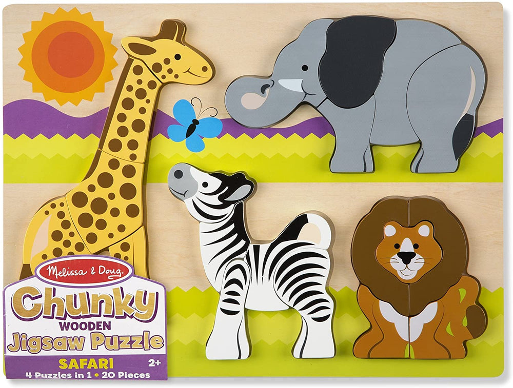 Safari Wooden Chunky Jigsaw Puzzle (20 pcs) - Puzzlers Jordan