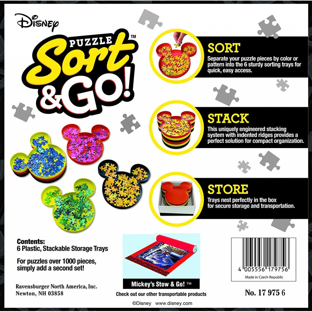 Disney Mickey Mouse Sort & Go! Stacking Sorting Trays | Puzzle | Ravensburger Disney Mickey Mouse Sort & Go! Stacking Sorting Trays | Puzzle | Ravensburger